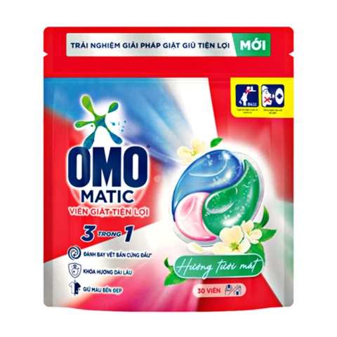 Viên giặt  OMO 3 in1 Hương Tươi Mát  315G