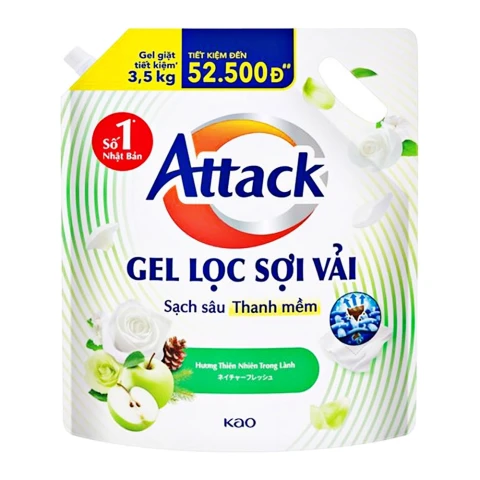 Nước giặt Attack  Thiên Nhiên Túi  3.5kg