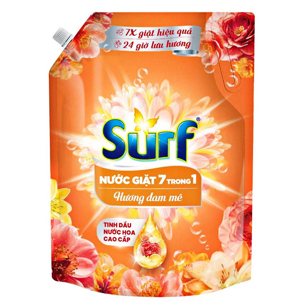 Nước giặt Surf  7in1 hương đam mê  túi  2.5kg