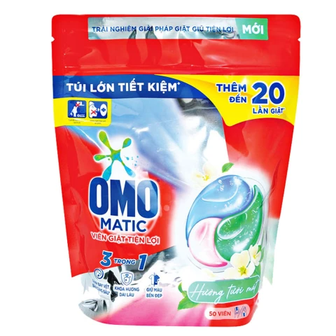 Viên giặt  OMO tiện lợi tươi mát 50V  525g