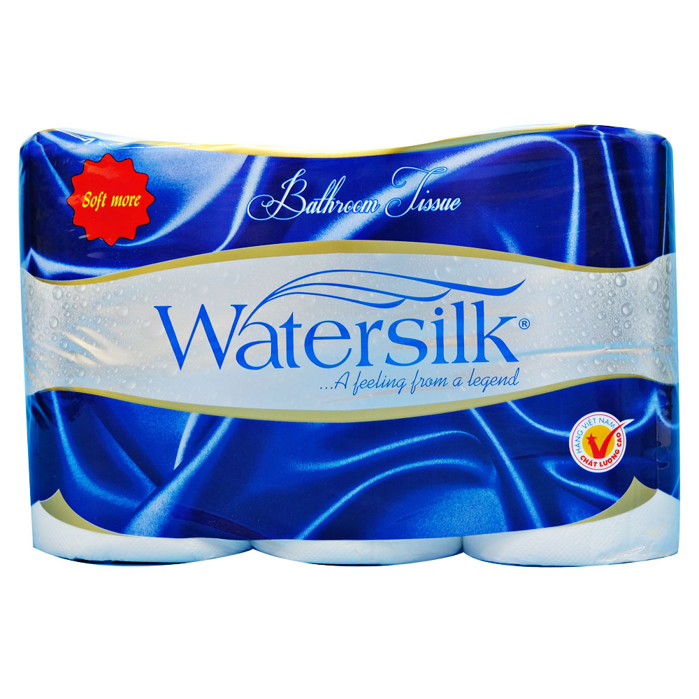 Giấy vệ sinh Watersilk có lõi  12 cuộn