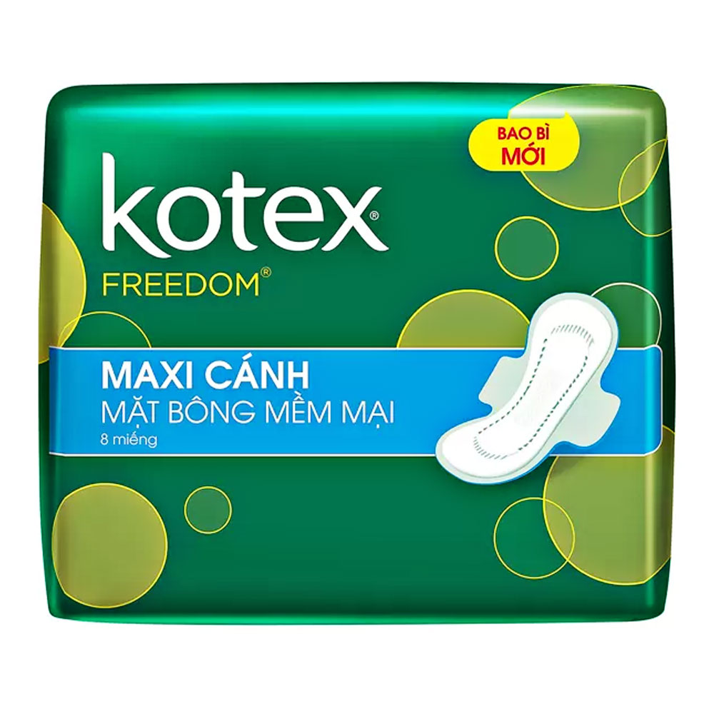 Băng vệ sinhKotex  freedom dày cánh  8 miếng