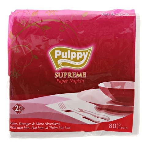 Giấy ăn  Puppy  supreme gói  80 tờ 