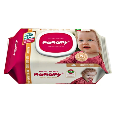 Khăn ướt  Mamamy có múi  80 tờ 