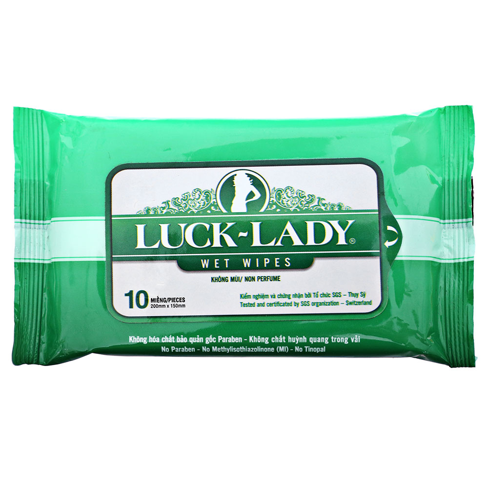 Khăn ướt  Lucky Lady 10 tờ