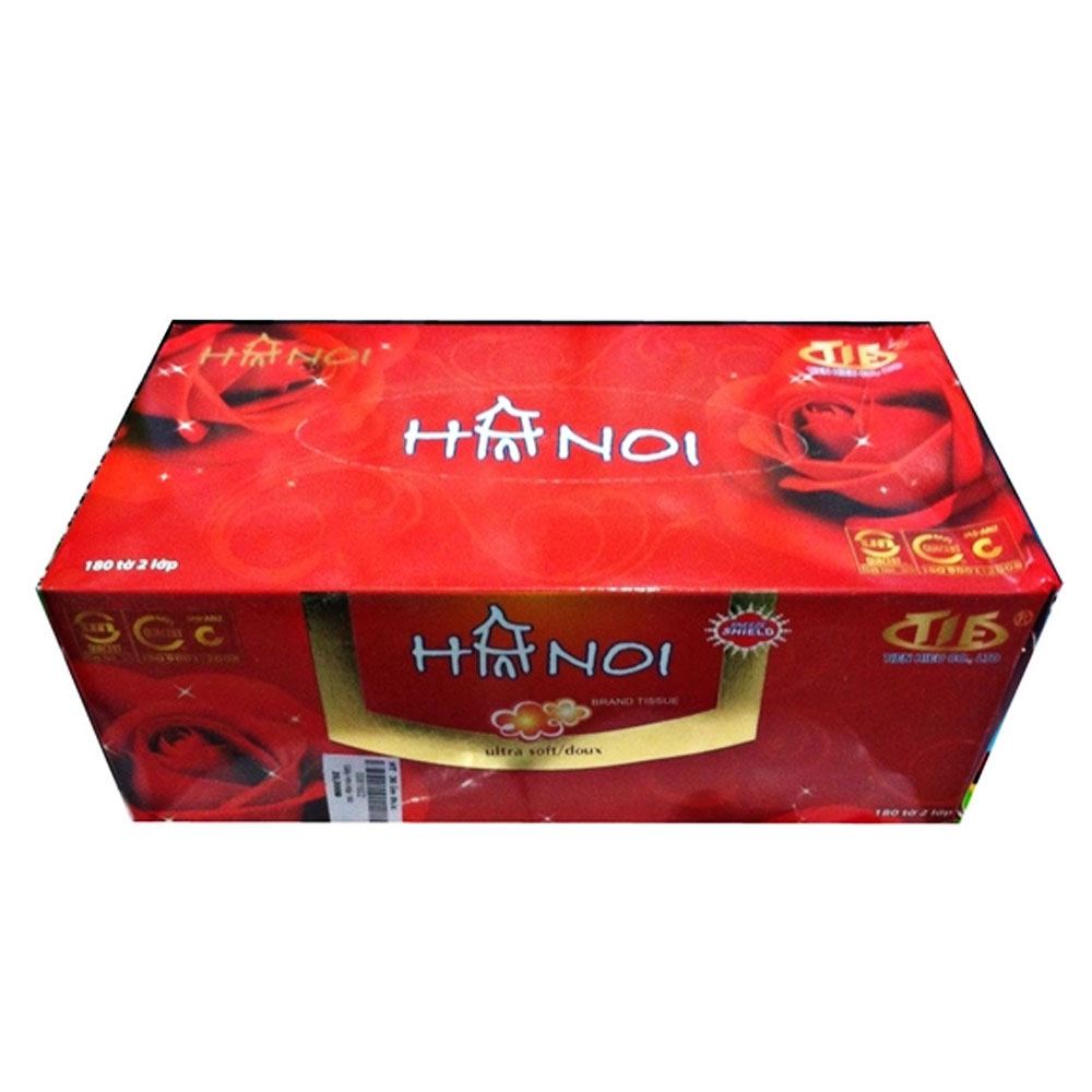 Giấy ăn  Hà Nội  hộp 2 lớp  180 tờ