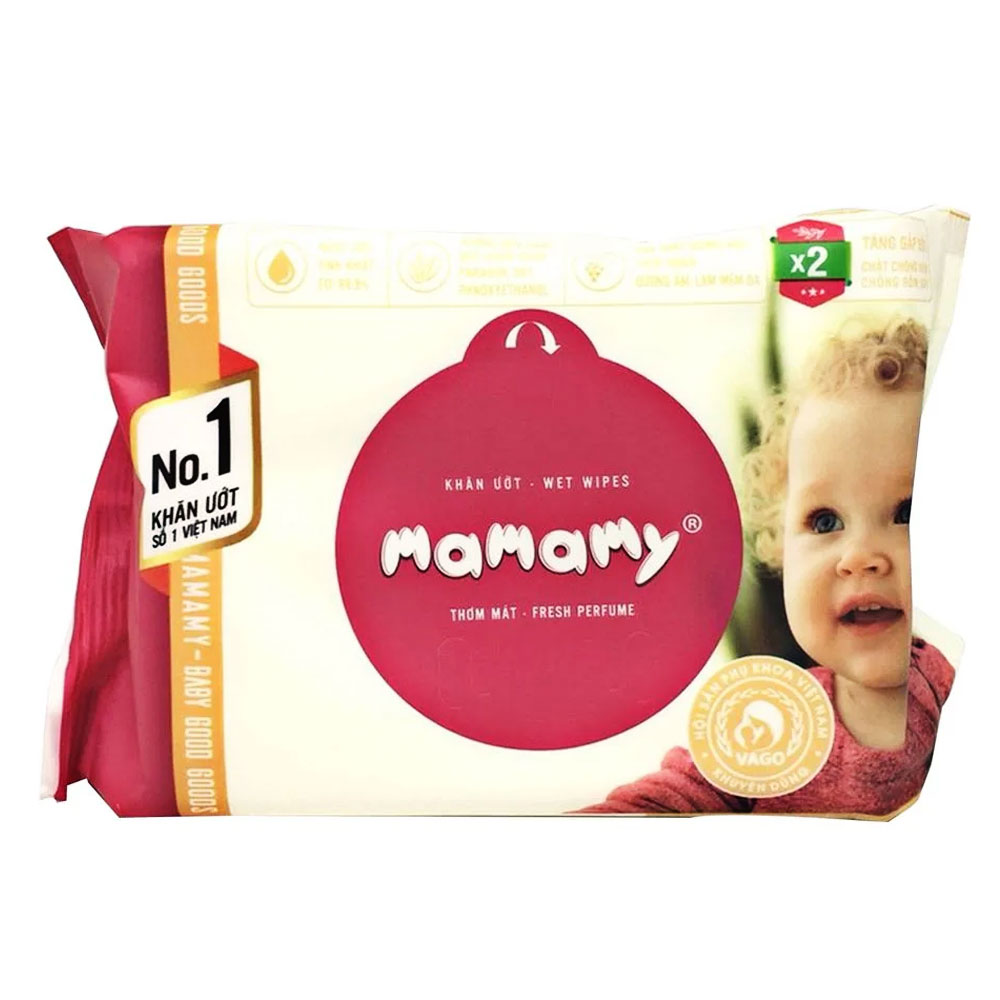 Khăn ướt  Mamamy  30 tờ có mùi x3 + khuyến mại