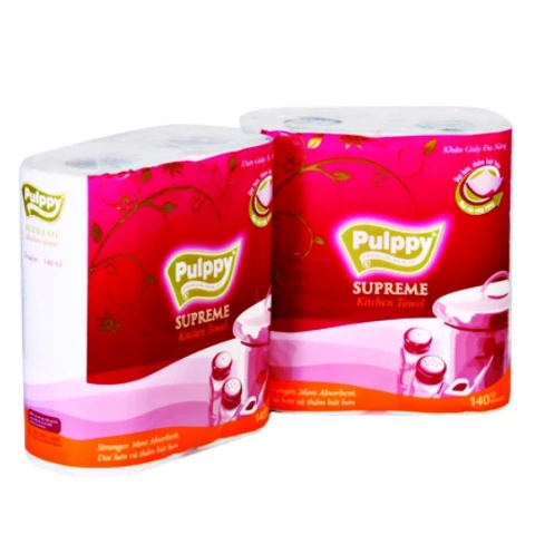 Giấy ăn  Pulppy đa năng  Supreme gói 140 tờ