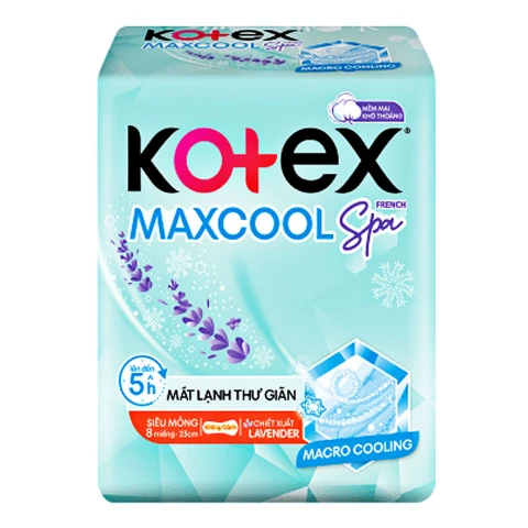 Băng vệ sinh Kotex thảo dược Cool siêu mỏng không cánh  8 miếng 