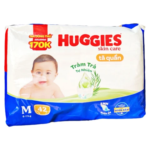 Tã bỉm quần  Huggies  Skin Care Jumbo M42