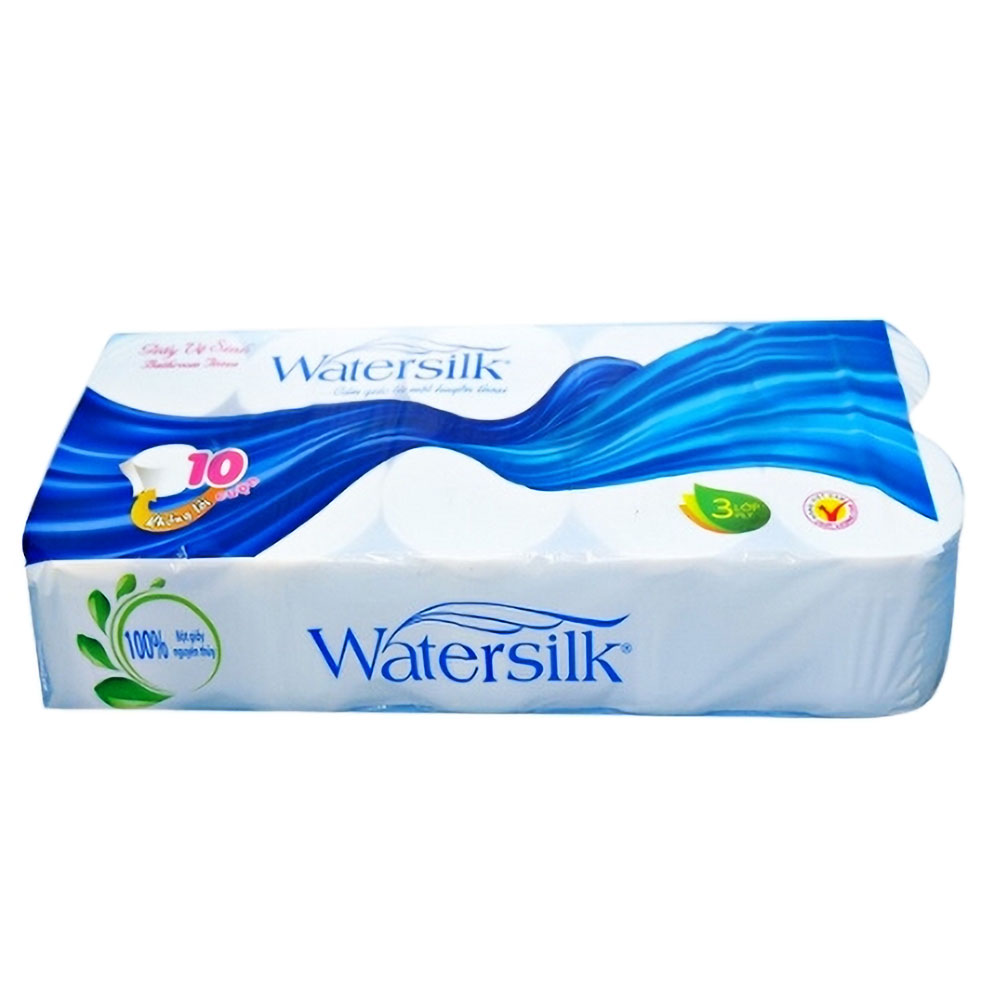 Giấy VS Watesilk 36m 3 lớp10 cuộn không lõi + K.Mại/10