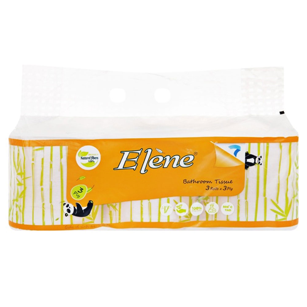 Giấy vệ sinh Elene vàng 3 lớp 3 cuộn