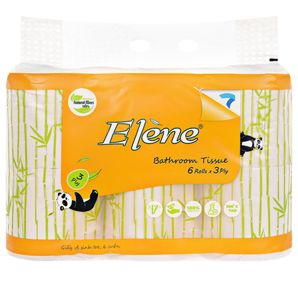Giấy vệ sinh Elene vàng  3 lớp 6 cuộn