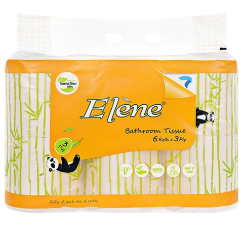 Giấy vệ sinh Elene vàng  3 lớp 6 cuộn