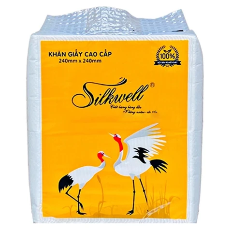 Giấy ăn Silkwell  Napkin cao cấp sếu vàng  1kg