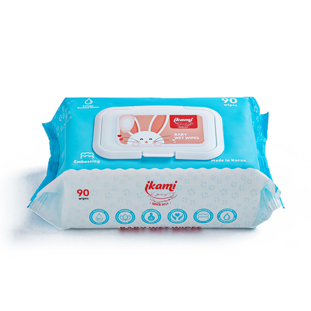 Khăn ướt  Ikami Hàn Quốc cao cấp  90 tờ