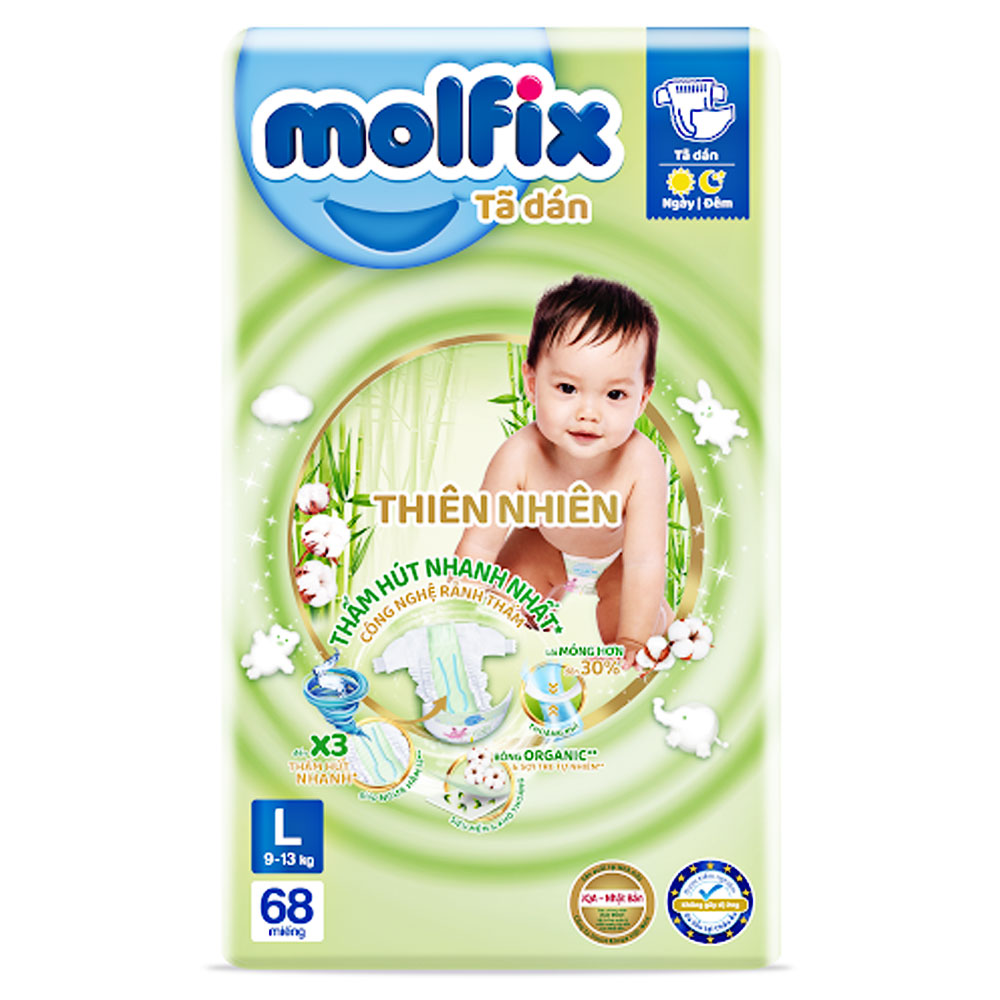 MOLFIX  tã dán L (68 )X3 S.JUMBO