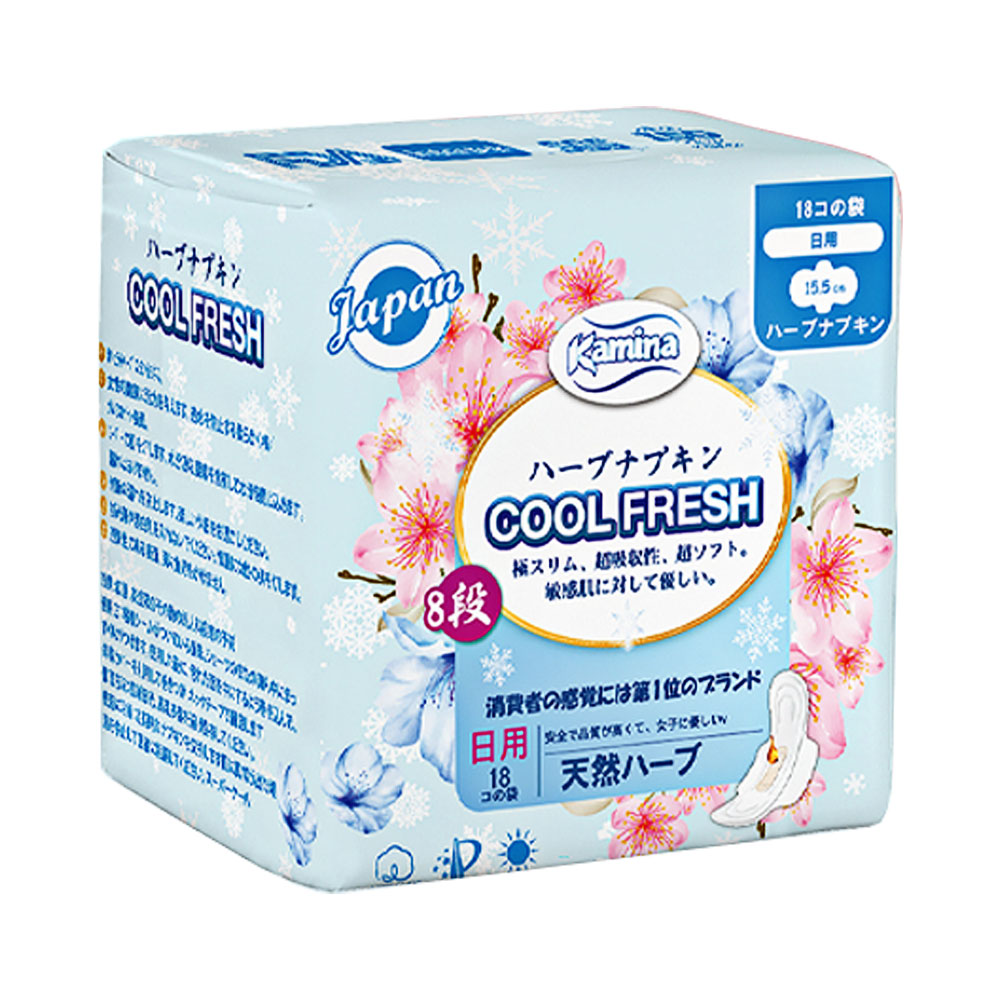 Băng vệ sinh Kamina thảo dược  Cool Fresh ban đêm 36cm  3 miếng 