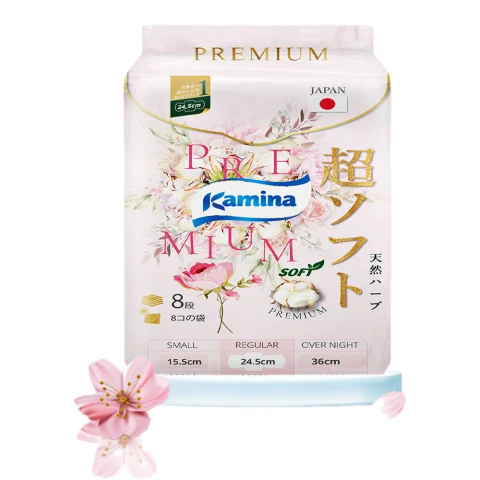 Băng vệ sinh Kamina thảo dược Soft hàng ngày 15.5cm  18 miếng 
