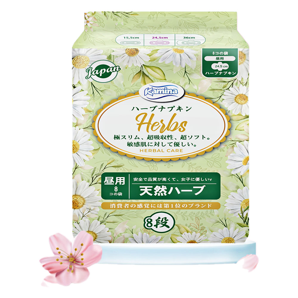 Băng vệ sinh Kamina thảo dược Herb HN 15.5cm  18 miếng 