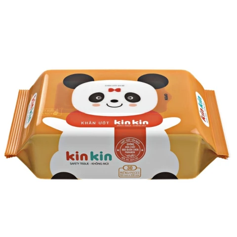 Khăn ướt  Kin kin không mùi gấu cam  30 tờ