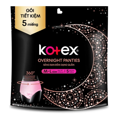 Kotex ban đêm dạng quần MaxProtct  M-L 5 miếng/8