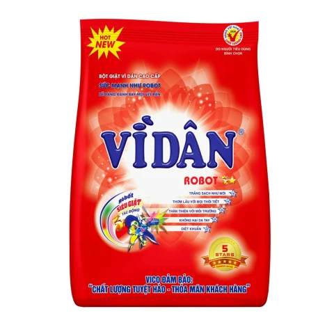 Bột giặt Vì Dân Rô Bốt 5 sao  2.5 kg 