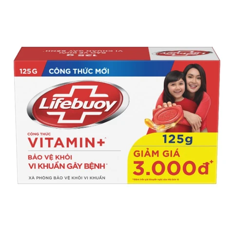 Xà bông Lifebuoy  bảo vệ vượt trội  125g