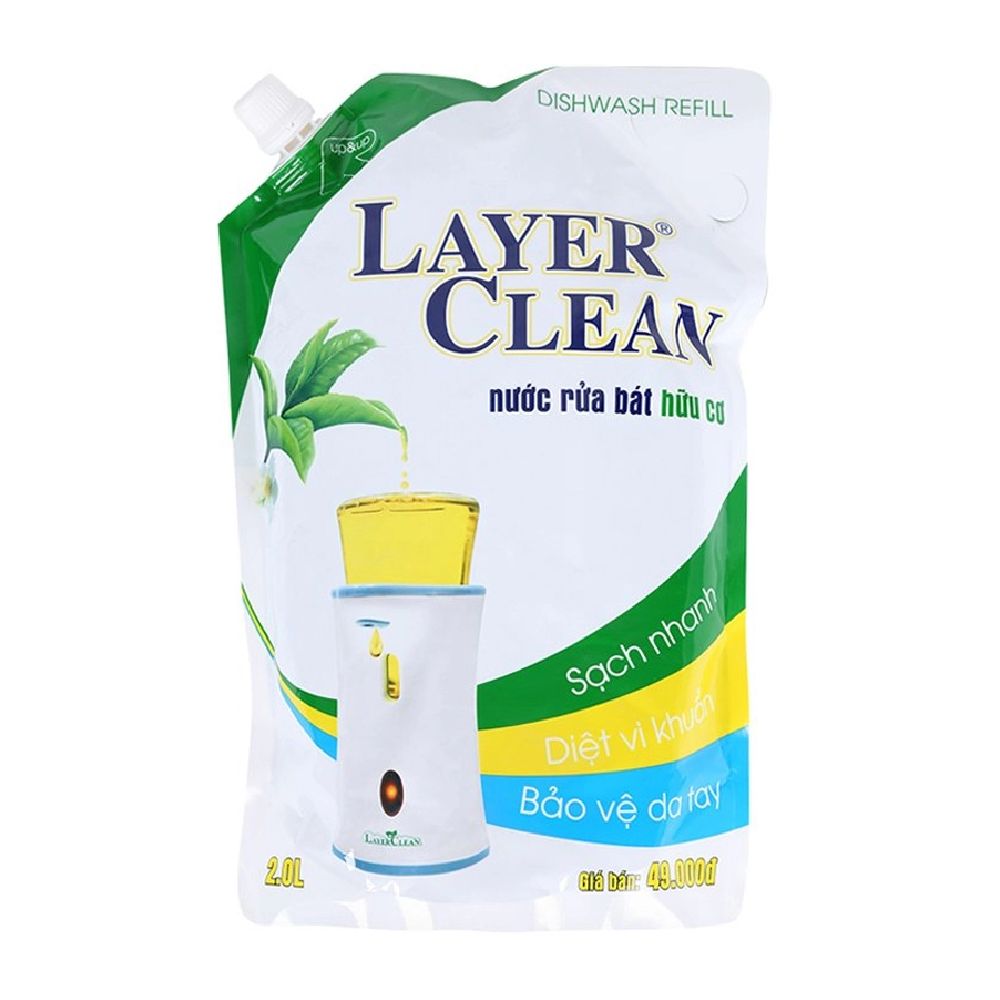 Nước rửa chén hữu cơ Layer Clean quả hồng 2L