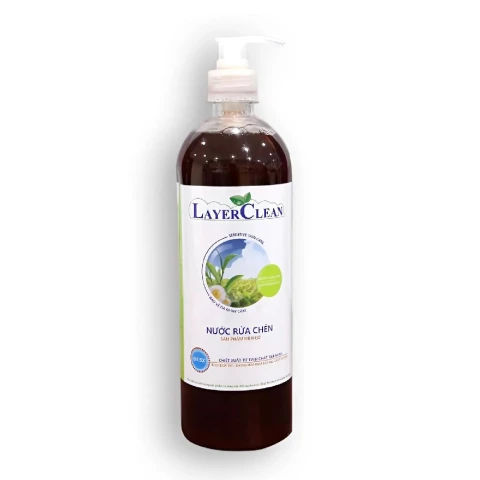 Nước rửa chén hữu cơ Layer Clean hương quả hồng 800ml