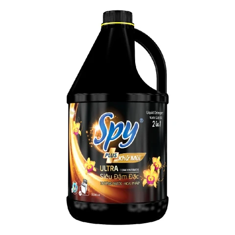 Nước giặt xả Spy Deep Clean Plus đen hoa lan vàng 3.6kg/4