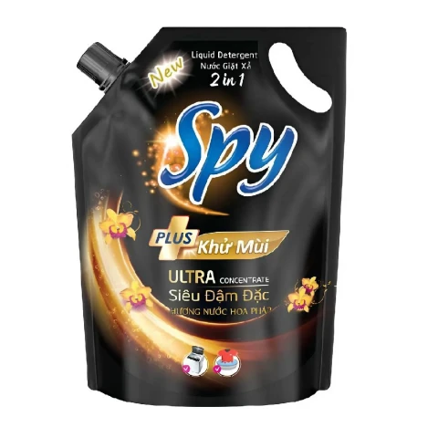 Nước giặt Spy  2 in1 hương nước hoa màu đen túi  1.5L