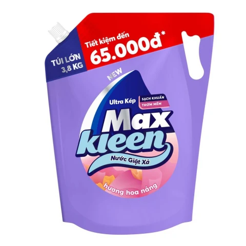 Nước giặt xả Maxkleen  túi hoa nắng  3.8kg