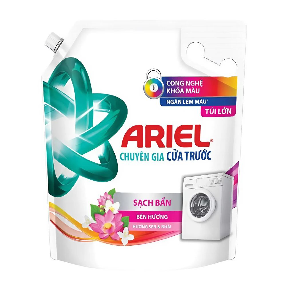 Nước giặt Ariel Sen Nhài cửa trước túi  3.05kg