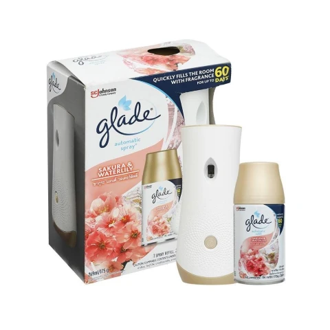 Xịt phòng  Glade bộ  tự động hương anh đào và lily 175g/252ml