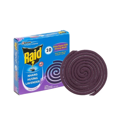 Nhang thơm trừ muỗi Raid  10x12g