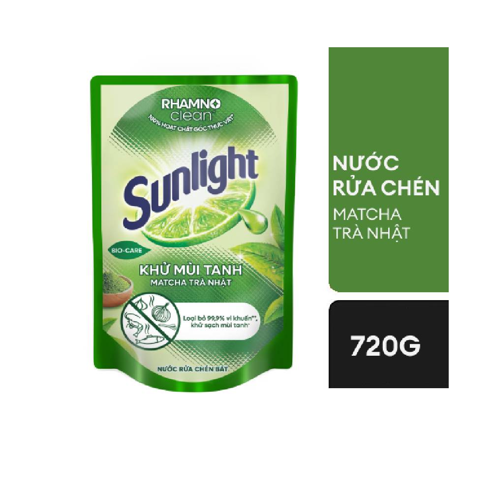 Nước rửa chén Sunlight MatCha Trà Nhật túi 720g