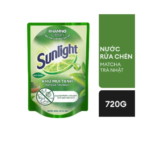Nước rửa chén Sunlight MatCha Trà Nhật túi 720g