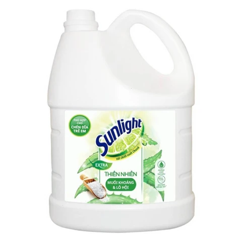 Nước rửa chén Sunlight thiên nhiên lô hội 3.5kg