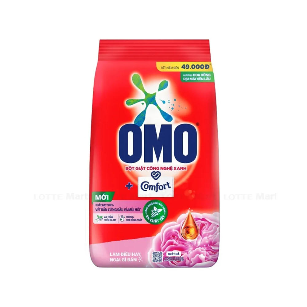 Bột giặt Omo  Comfort tinh dầu thơm hoa hoa hồng ngất ngây   2.6 kg