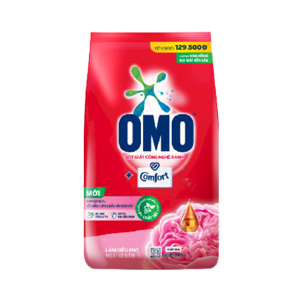Bột giặt Omo  Comfort tinh dầu thơm hoa hoa hồng ngất ngây   3.9kg