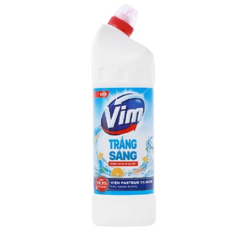 Nước tẩy bồn cầu  Vim trắng sáng hương chanh sả chai  870ml