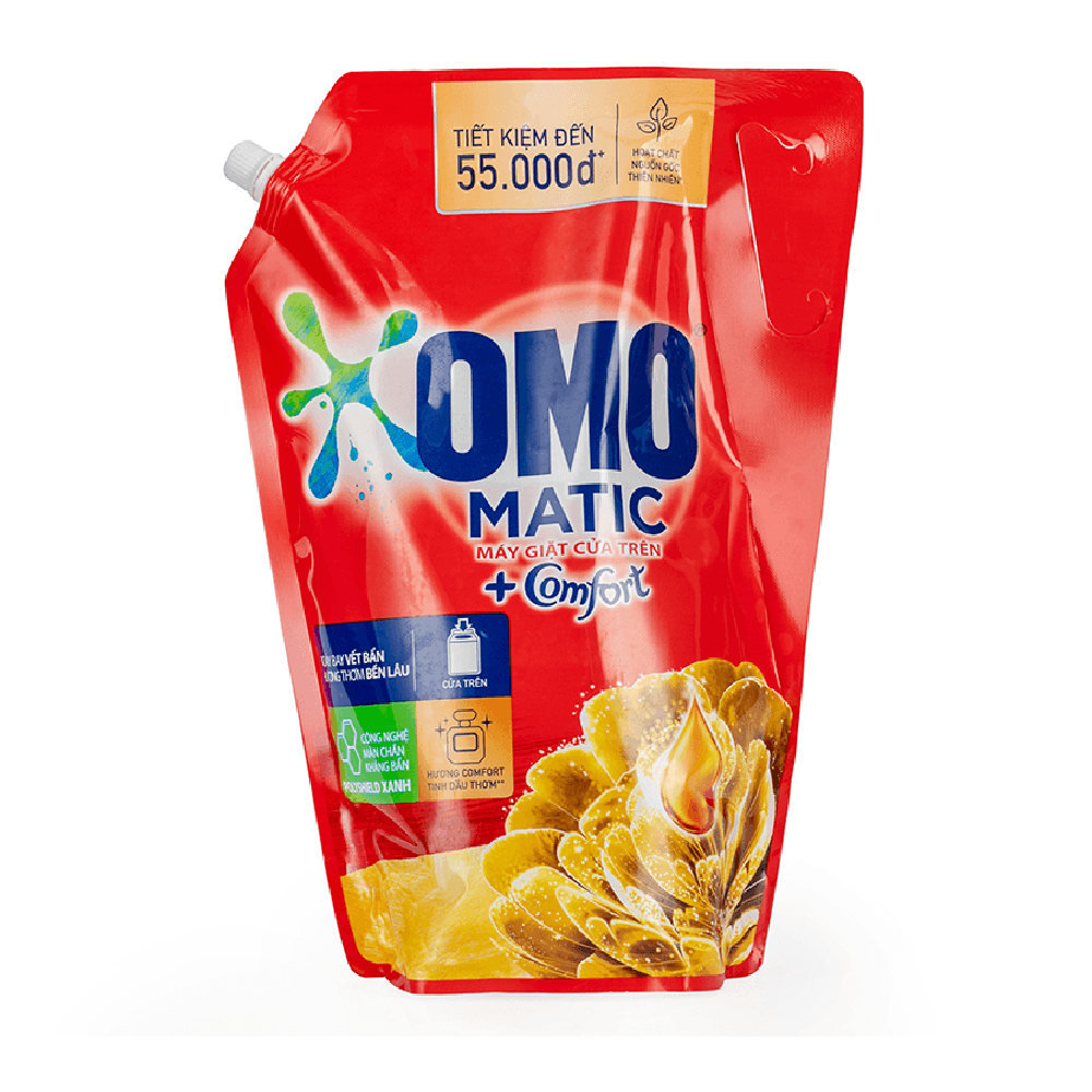 Nước giặt Omo Cửa Trên Tinh Dầu nước Hoa Tinh Tế  1.8kg