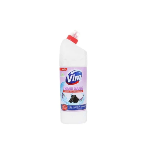 Nước tẩy bồn cầu  Vim trắng sáng Lavender và than hoạt tính 870ml