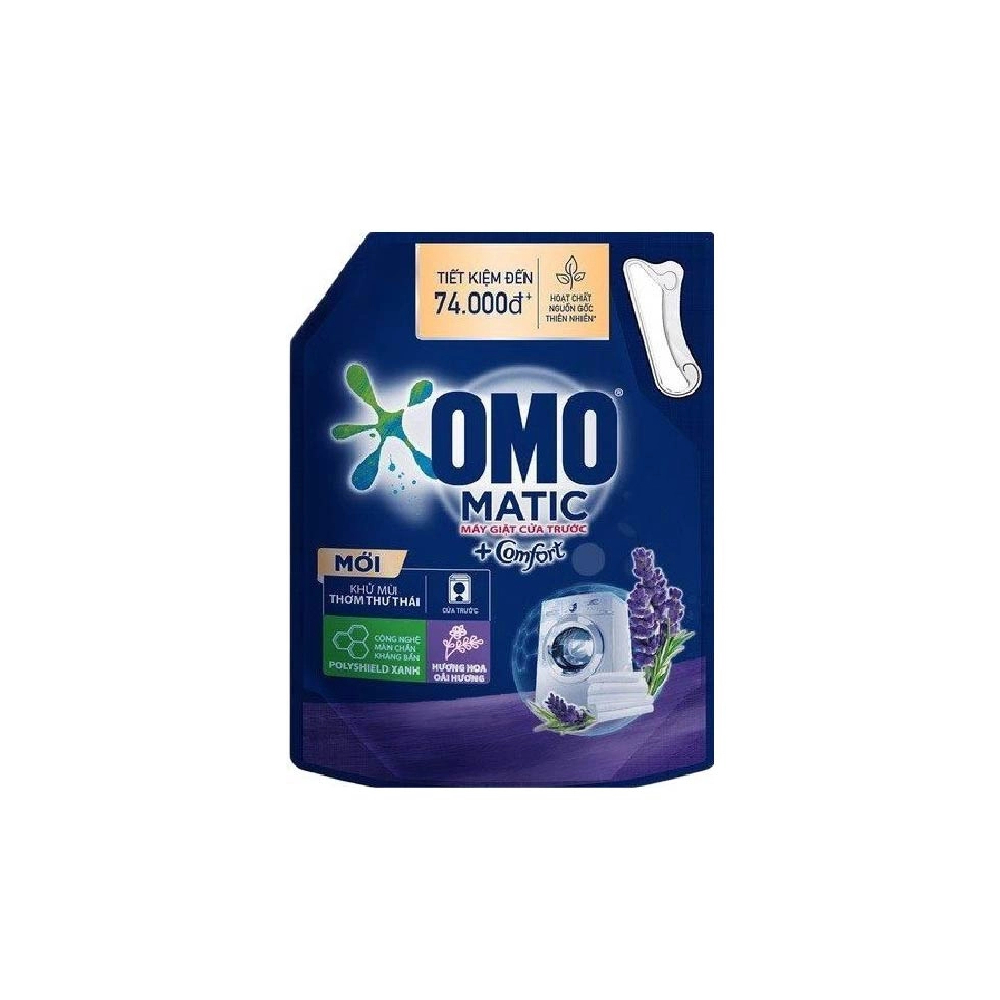 Nước giặt Omo matic Oải hương  thư thái cửa trước túi  3.6kg