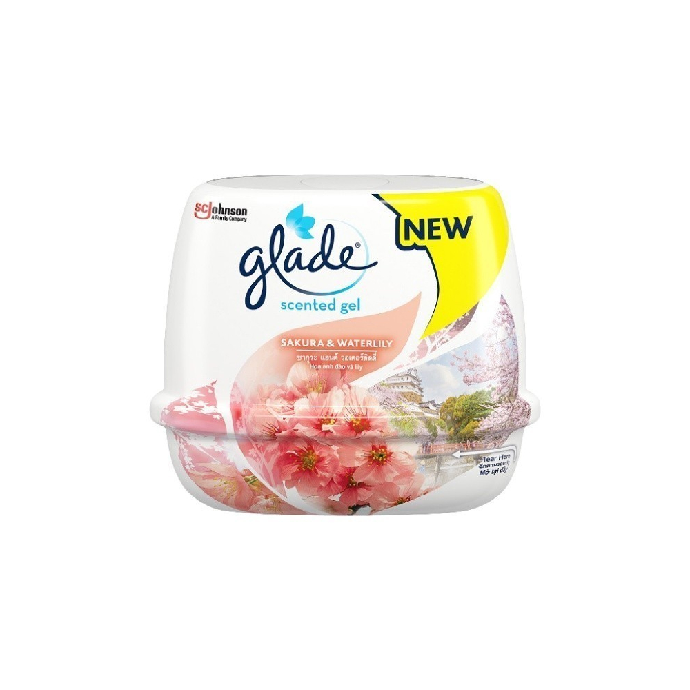 Sáp thơm  Glade  Hoa Anh Đào và Lily x2 hộp  180g