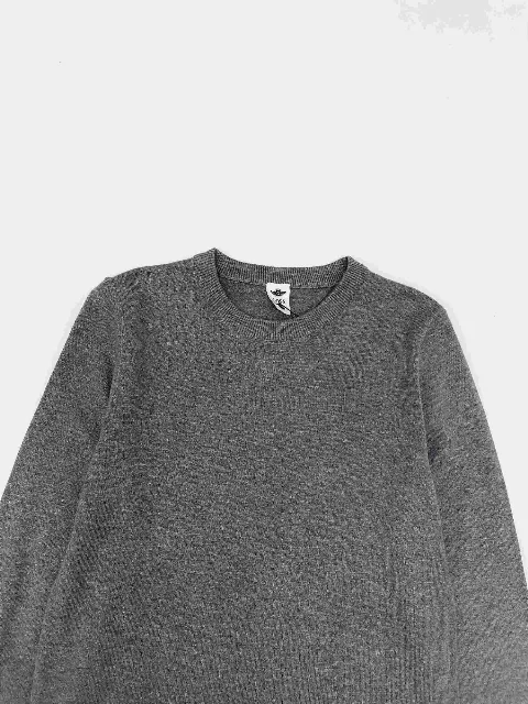 Áo len dài tay nam trơn tròn 3301 ghi size 2XL. S25