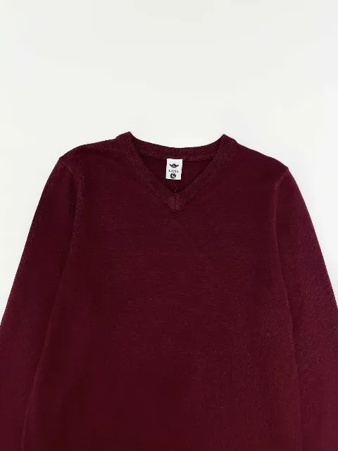 Áo len dài tay nam trơn tim 3305 ghi size L. S25