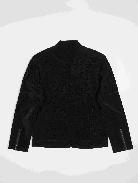 Áo khoác da nam A616  đen size L . S16