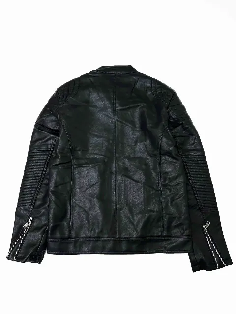 Áo khoác da nam 9902 đen size L . S16